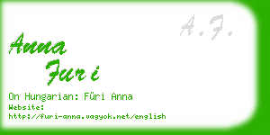 anna furi business card